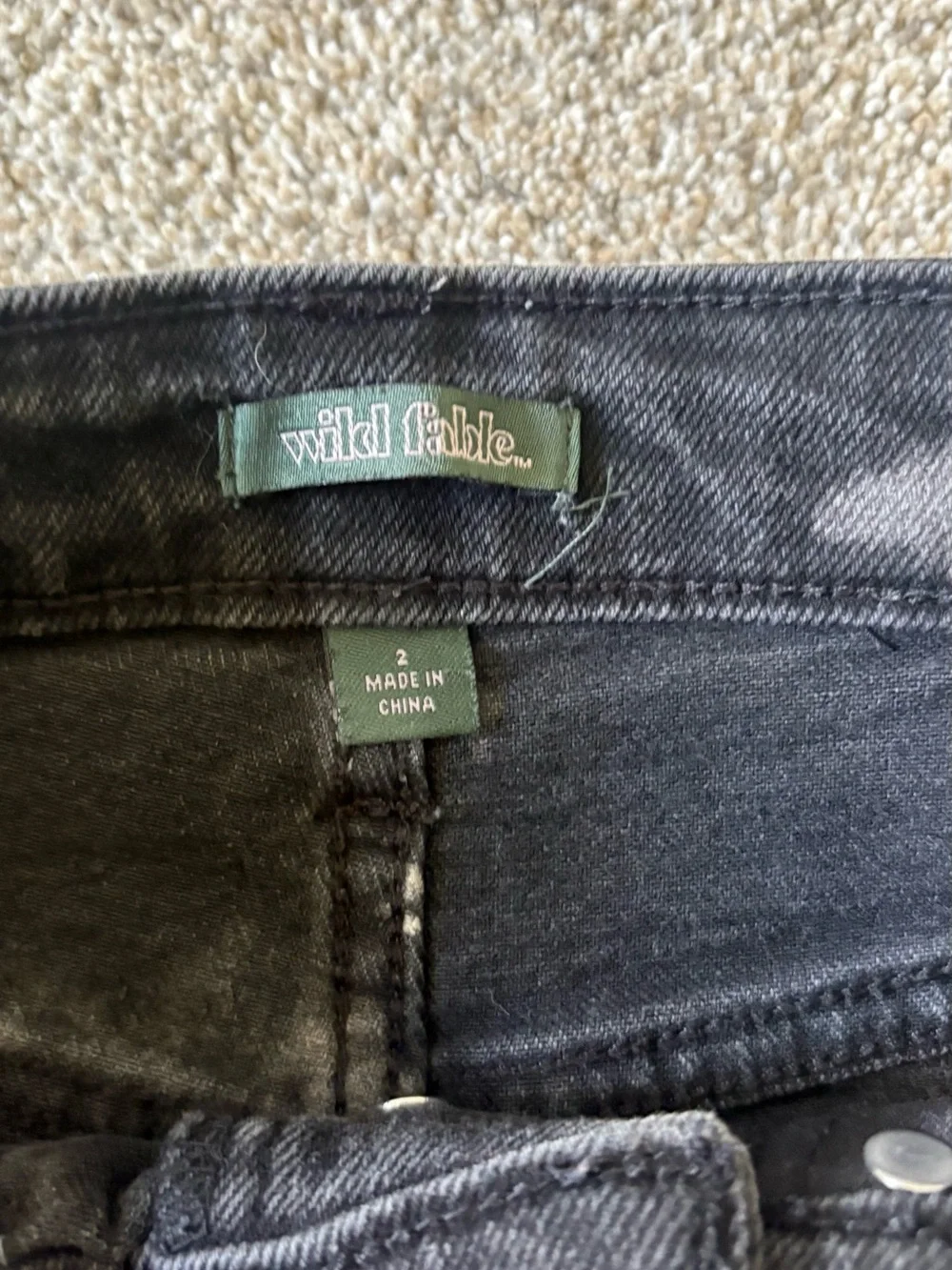 wild fable Black and Gray Tie-Dye High-Rise Jeans